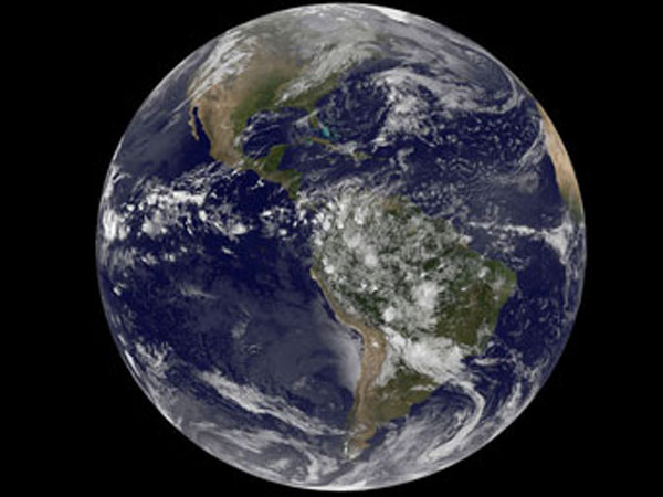 Earth snapshot from NASA on April 22, 2014.